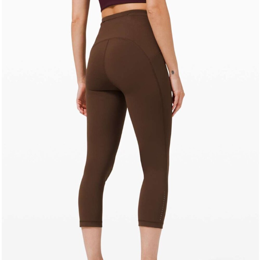 Lululemon Swift Speed High-Rise Crop 21" Brown Earth Size 6 $118 - Picture 2 of 10